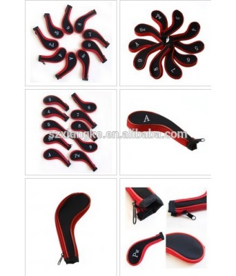 Long Neck Iron Synthetic Leather Durable Zippered Head Covers